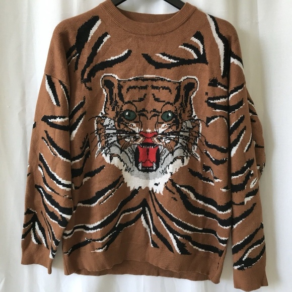 Simplee Tiger Sweater Woman Size Large - Picture 2 of 12